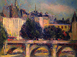Along the Seine 
Oil on board 12x16